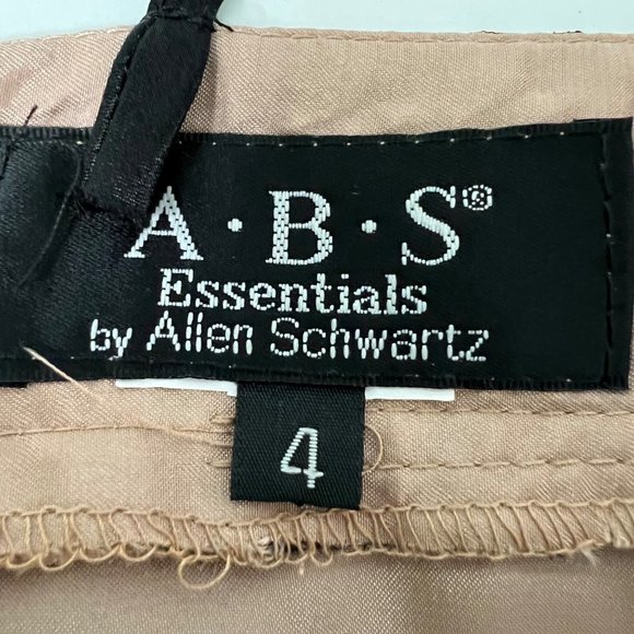 ABS Allen Schwartz Black Mesh Overlay Sleeveless Cocktail Slip Dress size 4 - Picture 12 of 13